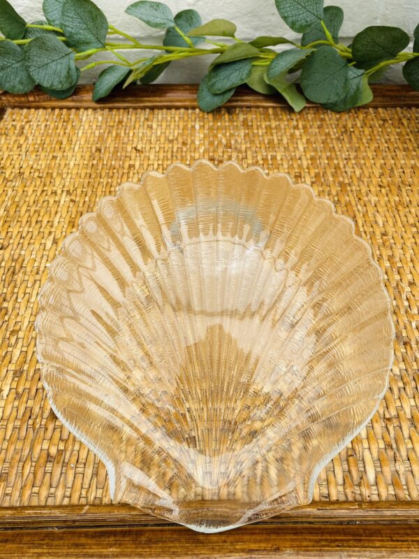 assiette coquillage transparente